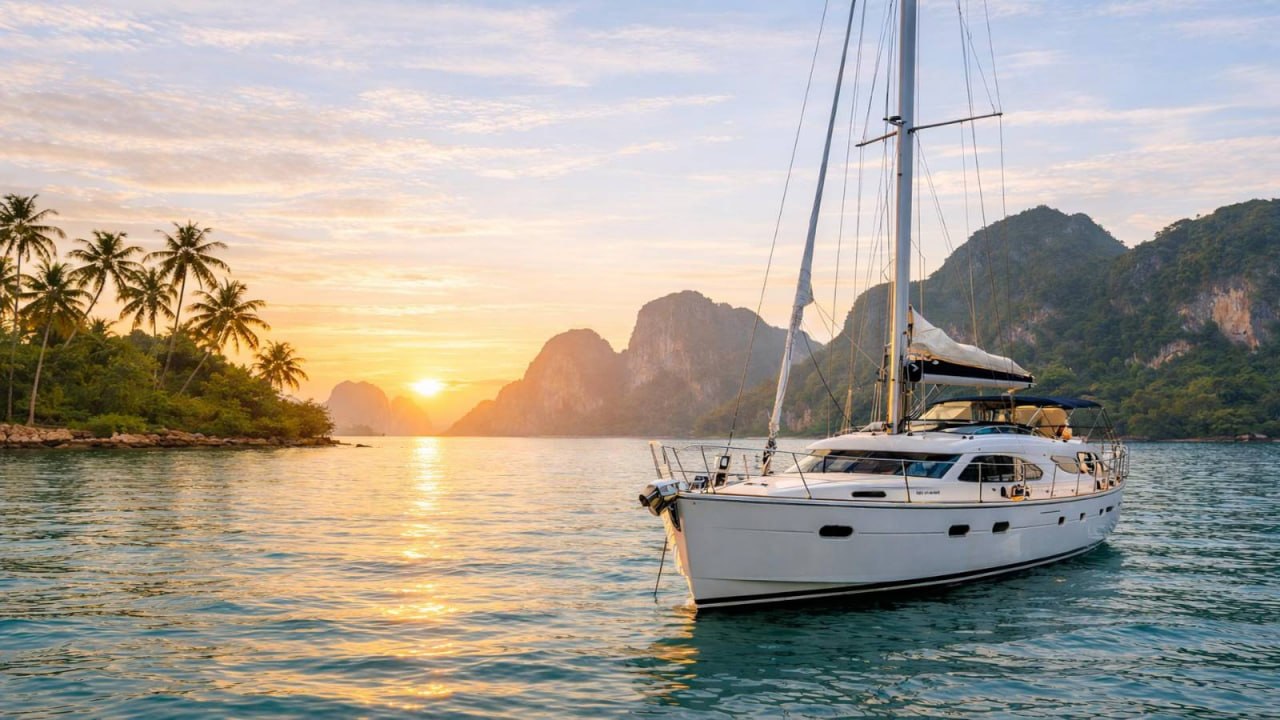 Luxury yacht in Phuket